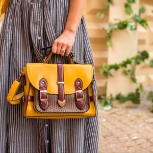 Modcloth Authentically Academic Bag in Mustard